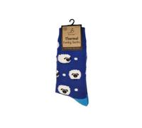 Bartleby Unisex Adults Casual Socks - Blue with Woolly Sheep pattern - Size 4-8 - 2 Count