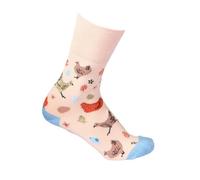 Bartleby Womens Bamboo Comfort Top Socks Farm Chicken Uk 4- 8