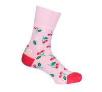 Bartleby Womens Bamboo Comfort Top Socks Floral Cherries Uk 4- 8