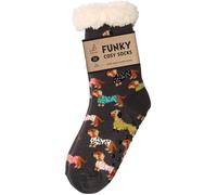 Bartleby Womens Funky Cosy Sherpa Slipper Socks 3. 1 TOG - - Size: ONESIZE