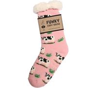 Bartleby Womens Funky Cosy Sherpa Slipper Socks 3. 1 TOG - - Size: ONESIZE