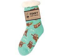 Bartleby Womens Funky Cosy Sherpa Slipper Socks 3. 1 TOG - - Size: ONESIZE
