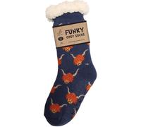 Bartleby Womens Funky Cosy Sherpa Slipper Socks 3. 1 TOG - - Size: ONESIZE