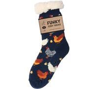 Bartleby Womens Funky Cosy Sherpa Slipper Socks 3. 1 TOG - - Size: ONESIZE