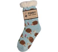 Bartleby Womens Funky Cosy Sherpa Slipper Socks 3. 1 TOG - - Size: ONESIZE