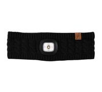 Bartleby Womens LED Torch Headband Light Hands-Free Fleece Lined Cableknit (Black)