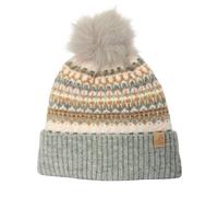 Bartleby Womens Waterproof Thermal Sherpa Fleece Lined Bobble Hat - Grey Nordic