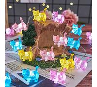 Bartlett Adorable Cat String Lights - Indoor 10ft 30 LED with Timer & Remote Control - USB or Battery Powered - Realistic Standing Cat Design for Bedroom & Tree Decoration
