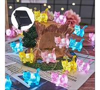Bartlett Solar Garden Lights Outdoor Cute Cat Fairy Lights Solar Powered String Lights Outdoor Waterproof Kitty Decorative Lights 40LEDs Light 14ft Patio Décor Yard Fence Walkway Balcony Decoration