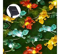 Bartlett Solar Garden Lights Outdoor Gecko Fairy Lights Solar Powered String Lights Outdoor Waterproof Kitty Decorative Lights 40LEDs Light 14ft Patio Décor Yard Fence Walkway Balcony Decoration