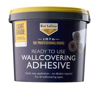 Bartoline 1876 Light Wallpaper Adhesive 5kg - Ready Mixed Paste for All Wallcoverings Strong Grab, Easy Spread, Excellent Slip and High Coverage