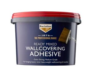 Bartoline 1876 Med Wallpaper Adhesive 2.5kg - Ready Mixed Medium Grade Paste for Luxury Vinyl, Textile and Hessian Wallcoverings Strong Tack, Excellent Coverage and Slip