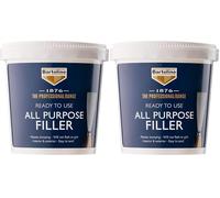 Bartoline 1876 Ready to Use All Purpose Filler 1kg - Professional Quality for Plaster, Wood, Brick, and Stone- Easy to Apply & Sand (Pack of 2)