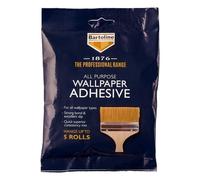 Bartoline 1876 Wallpaper Adhesive, 5 Roll Coverage, Paste for All Wallpaper Types, Pattern Matching Formula