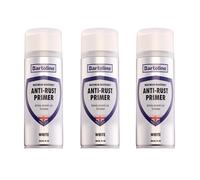 Bartoline Anti-Rust Primer White Spray Paint 400ml - 3 Pack Rust-Resistant Primer for Metal Strong Adhesion to Steel, Iron & Aluminium Matte Finish Fast-Drying