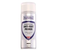 Bartoline Anti-Rust White Primer Spray 400ml - Corrosion-Resistant Metal Primer for Cars, Railings, Tools & DIY Projects
