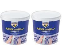 Bartoline Border & Overlap Adhesive 1kg, for 40m Border Wallpaper Adhesive for Decorative Borders & Vinyl, Fixes Seams & Repairs Ripped Wallcoverings, Fast-Drying & Strong Hold (Pack of 2)