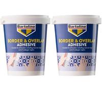 Bartoline Border & Overlap Adhesive 500g,for 20m Border Wallpaper Adhesive for Decorative Borders & Vinyl, Fixes Seams & Repairs Ripped Wallcoverings, Fast-Drying & Strong Hold (Pack of 2)