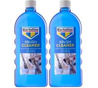 Bartoline Brush Cleaner 1L, Effective Oil-Based Paint Remover for Brushes and Rollers, Water-Soluble Solvent with Conditioning Formula (Pack of 2)