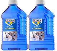 Bartoline Brush Cleaner 2 L, Effective Oil-Based Paint Remover for Brushes and Rollers, Water-Soluble Solvent with Conditioning Formula (Pack of 2)