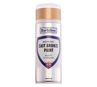 Bartoline Cast Bronze Paint 400ml Gloss Finish - Realistic Bronze Effect Spray Paint for Metal, Wood, Plastic and Ceramics Indoor and Outdoor Use