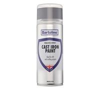 Bartoline Cast Iron Effect Spray Paint 400ml - Realistic Metal Finish Quick Dry Aerosol for Wood, Metal, Plastic & Ceramic, Durable UV Weather Resistant Decorative Paint