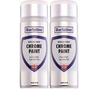 Bartoline Chrome Paint 400ml Gloss Finish - High-Shine Metallic Spray for Metal, Plastic, Wood and Ceramics Smooth Chrome Finish for Automotive, DIY, Crafts Fast Drying with Excellent Coverage