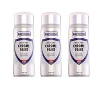 Bartoline Chrome Spray Paint 400ml Gloss Finish, 3 Pack - Ultra Bright High-Shine Fast Drying and Smooth Ideal for Automotive, Craft, DIY for Multi-Surface Use