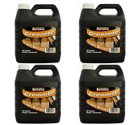 Bartoline Creocote Creosote Substitute Light Brown Timber Wood Fence Treatment 4Ltr (Pack of 4)
