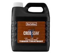 Bartoline Creosoak Dark Brown 4L - Oil-Based Wood Treatment & Preserver for Fences, Sheds, & Timber Long-Lasting Exterior Stain, Weatherproof, Water-Repellent Finish.