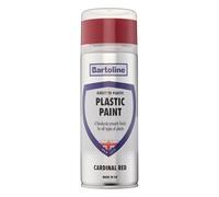 Bartoline Direct to Plastic Cardinal Red Spray Paint 400ml - No Primer Plastic Paint Aerosol, Weather & UV Resistant for Furniture, Garden Items & Plastics