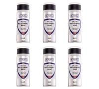Bartoline Direct to Rust Black Spray Paint 400ml 6 Pack - Multi-Surface Anti-Rust Aerosol, Primer Undercoat & Topcoat in One, Weather Resistant Protective Finish for Metal, Wood, Plastic & Ceramic