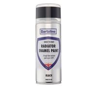 Bartoline Direct to Rust Radiator Enamel Paint Black 400ml 400ml Black