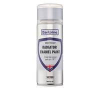 Bartoline Direct to Rust Radiator Enamel Paint Silver 400ml - Heat Resistant Metal Paint Spray, 3-in-1 Primer Undercoat Topcoat, Rust Protection for Radiators & Pipes