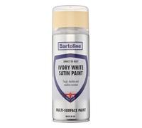 Bartoline Direct to Rust Satin Ivory White Spray Paint 400ml - No Primer Metal Paint, Rust Protection Aerosol, Weather & UV Resistant for Gates, Furniture & Railings
