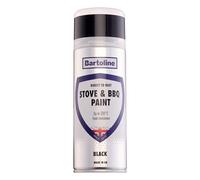 Bartoline Direct to Rust Stove and BBQ Paint Black 400ml Matt Finish Heat Resistant Spray up to 200°C No Primer Needed All-in-One Paint for BBQs, Stoves, Fireplaces, PipesandAutomotive