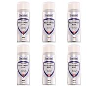 Bartoline Direct to Rust White Spray Paint 400ml 6 Pack - Multi-Surface Anti Rust Aerosol, Primer Undercoat & Topcoat in One, Weather Resistant Protective Finish for Metal, Wood, Plastic & Ceramic