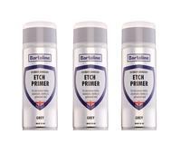 Bartoline Etch Primer Grey Spray Paint 400ml - 3 Pack High Adhesion Primer for Aluminium, Stainless & Galvanised Steel Durable, Matte Finish