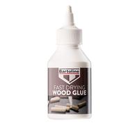 Bartoline Fast Drying Wood Glue, 125 ml, D3 Water Resistant, Dries Clear, Suitable for All Types of Wood, Including MDF and Chipboard, Fast Bond, May Require Clamping