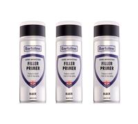 Bartoline Filler Primer Black Spray Paint 400ml - 3 Pack Fills Surface Imperfections High Adhesion to Metal, Plastic, Wood Matte Finish, Quick Dry - Ideal for DIY and Automotive Use