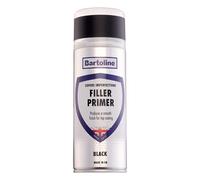 Bartoline Filler Primer Black Spray Paint 400ml - Fills Scratches, Dents & Chips - Multi-Surface Adhesion to Metal, Wood, Plastic, Fast-Drying Automotive Primer for Smooth Topcoat Finish