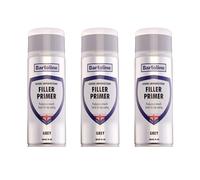 Bartoline Filler Primer Grey Spray Paint 400ml - 3 Pack High Build Filler Primer for Metal, Plastic and Wood Smooth Finish, Quick-Drying - DIY and Automotive Use