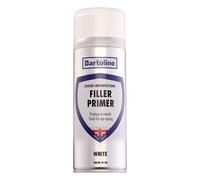 Bartoline Filler Primer White Spray Paint 400ml - Multi-Surface PrimerandFiller for Wood, Metal, Plastic Fills Scratches, ChipsandDents - Fast-Drying, High-Coverage