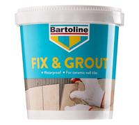 Bartoline Fix and Grout Tile Adhesive 1 kg, Ready-Mixed, Waterproof and Super White, for Walls, Bathrooms and Showers