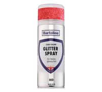 Bartoline Glitter Spray Clear Sealant Red 400ml - Vibrant Red Glitter Paint for Crafts, Décor and DIY, Multi-Surface Spray for Wood, Metal, Plastic, Fabric Bold Sparkling Finish for Indoor and Outdoor