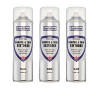 Bartoline Intense Black Bumper & Trim 500Ml Car Plastics Uv Protection 3 Pack