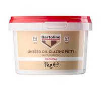 Bartoline Linseed Oil Glazing Putty 1kg - Multi-Purpose Window & Frame Sealant - Ideal for Wood & Metal Frames
