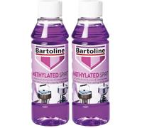 Bartoline Methylated Spirit 250ml- Multi-Purpose Cleaner & Fuel for Alcohol Burners, Camping Stoves & Glass - Fast-Drying, Smear-Free Hard Surface Cleaner (Pack of 2)