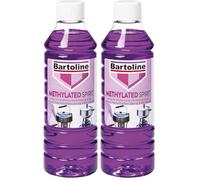 Bartoline Methylated Spirit 500ml - Premium Fuel for Alcohol Burners & Stain Remover for Hard Surfaces (Pack of 2)
