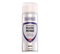 Bartoline Plastic Primer Spray White 400ml - Tough and Durable Base Coat for Rigid Plastics Optimalior Adhesion and Smooth Finish for Automotive, DIY and Garden Projects
